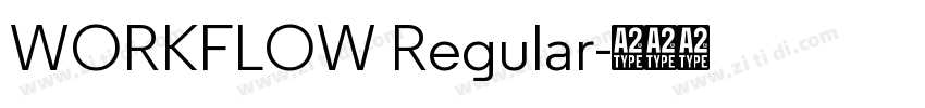 WORKFLOW Regular字体转换